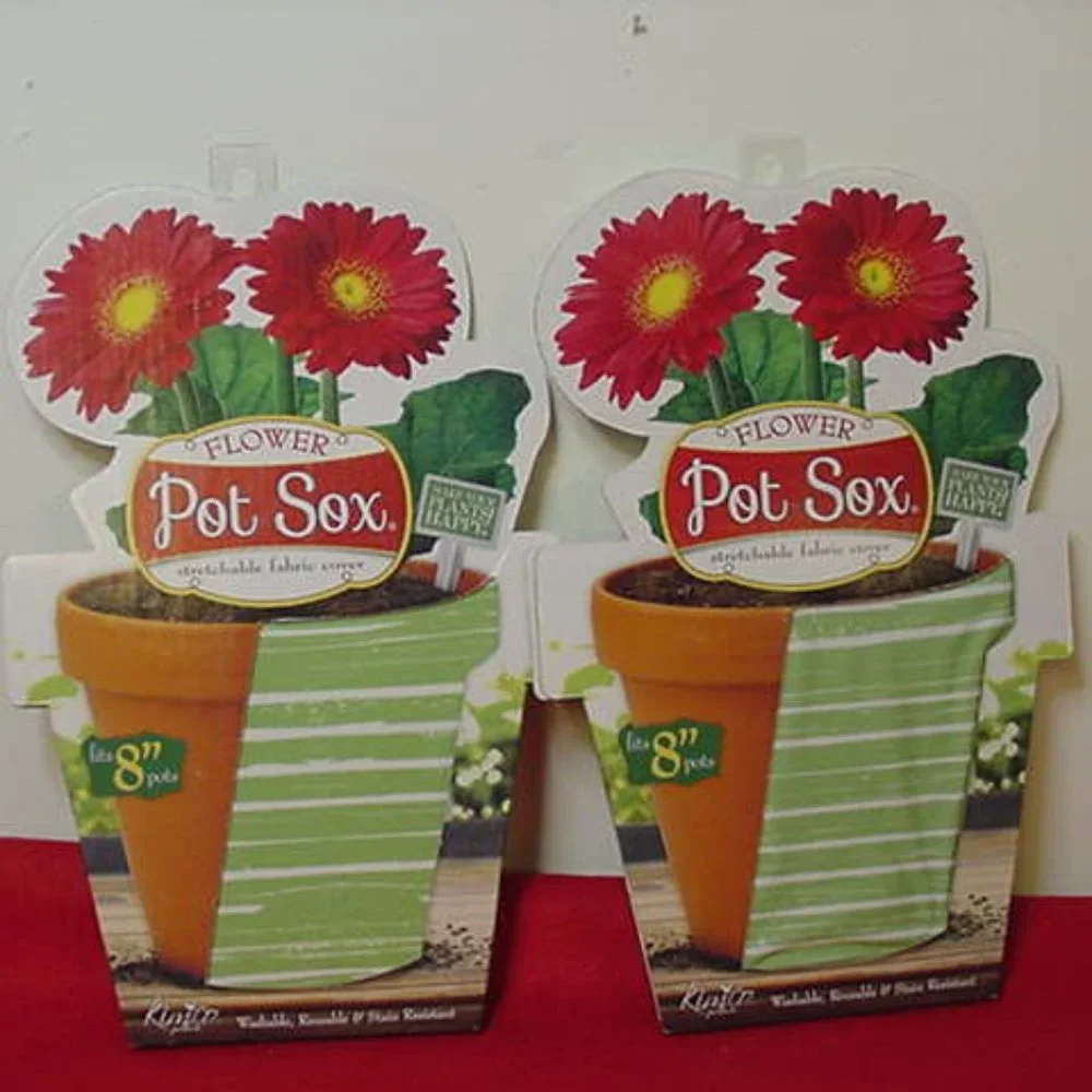 Potsox lot of 3 3-8" stretchable Fabric covers - Picture 3 of 5